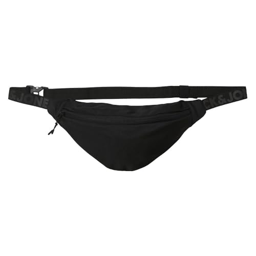 JACK & JONES Herren JACCRIS BUMBAG Bauchtasche 12257305 ,Black/Detail:meteorite ,Einheitsgröße