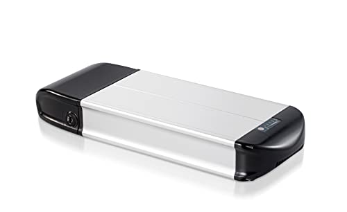 SHIMOST E-Bike Batterie 36V Li-ion Akku Dolphin Gepäckträgerbatterie mit Ladegerät Reflektor, Passend für Phylion/XH370-10J, Zhenlong, Aldi, Alurex, Mifa, Rex, Trio (36V 13Ah Batterie mit Ladegeräte)