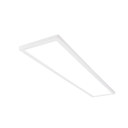 BRILONER - LED Deckenlampe 98cm mit indirektem Licht, 3 cm flach, 36W, 4800lm, neutralweißes Licht, Lampe, Deckenleuchte, Wohnzimmerlampe, LED Panel, Küchenlampe, Deckenbeleuchtung, 98x20x3 cm, Weiß