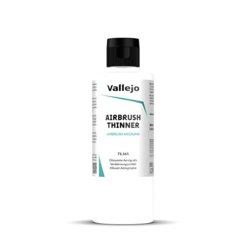 Vallejo Airbrush Thinner 200 Ml - Verdünner für Acrylfarben - Diluieren ohne Qualitätsverlust - Ideal für Airbrush-Anwendungen - 200 Ml Flasche Serie