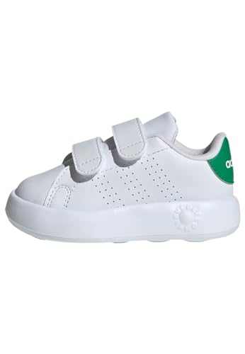 Adidas Unisex Baby Advantage Shoes Kids, Cloud White/Cloud White/Green, 20 EU