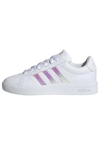 adidas Unisex Kinder Grand Court 3.0 Shoes JUNIOR, FTWR White/Iridescent/Almost pink, 39 1/3 EU