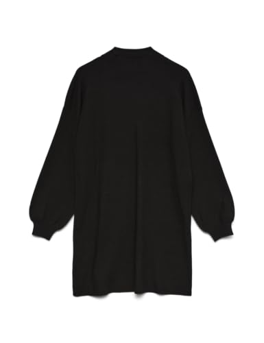 VERO MODA Damen VMNANCY LS Funnelneck Dress NOOS Kleid, Black, S