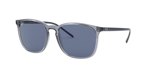 Ray-Ban Herren 0rb4387 Sonnenbrille, Blau (Transparente Blue), 56 EU