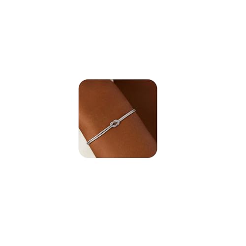 Meteorstarry Armreif Silber,Personalisiertes Verknotete Doppelkette Armband Silbernes 925 Sterling Silber Damen,Armbänder Silver Bracelet Armkette Wasserfester Schmuck Geschenke für Frauen Mädchen