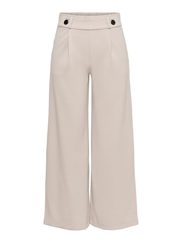 JDY Damen JDYGEGGO New Long Pant JRS NOOS Hose, Chateau Gray/Detail:Black Buttons, M/30