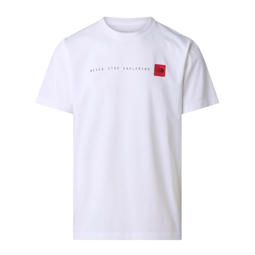 THE NORTH FACE - Never Stop Exploring normal geschnittenes T-Shirt mit Grafik für Herren - TNF White, L