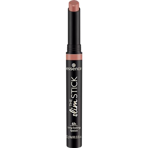 essence THE slim STICK, Lippenstift, Nr. 102, Nude, langanhaltend, pflegend, Expressergebnis, farbintensiv, matt, vegan, ohne Parfüm, ohne Alkohol, ohne Parabene, 1er Pack (1.7g)