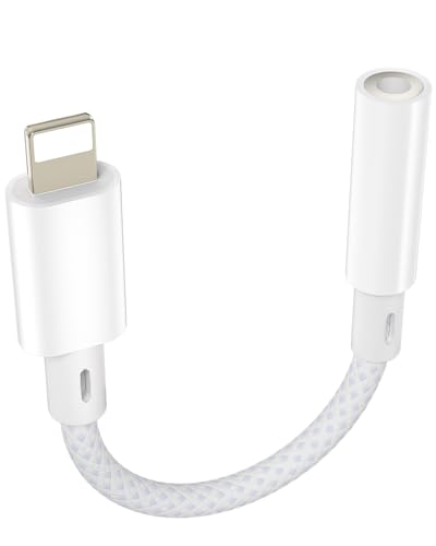 layajia Lightning auf 3.5mm Kopfhöreranschluss Adapter, iPhone Kopfhörer Aux Adapter [MFi Zertifiziert] Dongle Audio Konverter Kompatibel mit iPhone 14 Pro Max 13 12 11 XR XS X 8 7 SE, iPad Pro/Mini