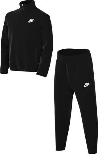 Nike Unisex K NSW WVN QZ HBR Tracksuit, Black/Black/White, M