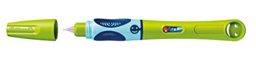 Pelikan griffix Füller Rechtshänder Grün – ergonomischer Schreiblernfüller für Kinder, Schulfüller mit Edelstahlfeder & Patrone