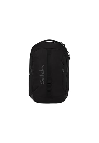 Satch con:next Schulrucksack Schulrucksack, ergonomisch, wasserdicht. leicht, mit Laptopfach und Heftebox Urban Black - Schwarz