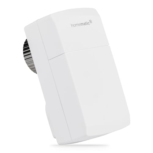 Homematic IP Heizkörperthermostat – kompakt, Smart Home, digitaler Thermostat Heizung, Heizungsthermostat, Steuerung per App, Alexa & Google Home, einfache Installation, Energie sparen, 155648A0