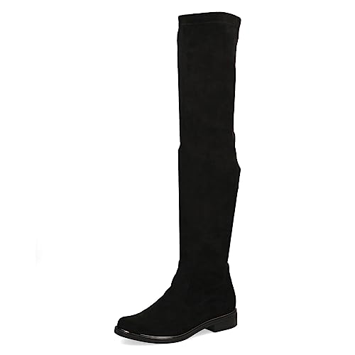 CAPRICE Damen 9-25510-41 Overknee-Stiefel, Black Stretch, 39 EU