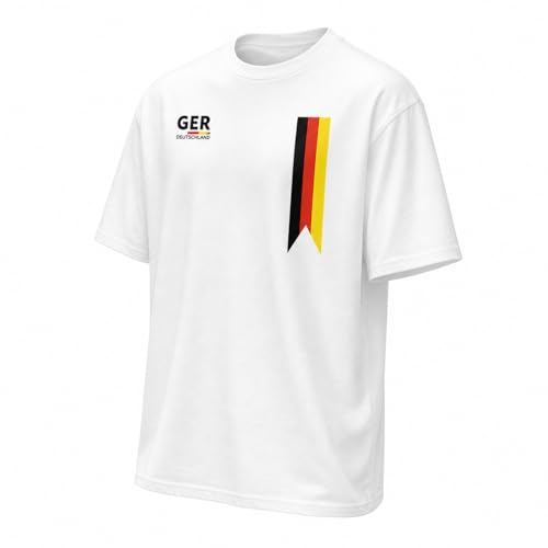 Trikot Deutschland WM 2026 T-Shirt weiß - zur Fußball Weltmeisterschaft Germany - Unisex & extra weich - Herren & Damen - weiß L