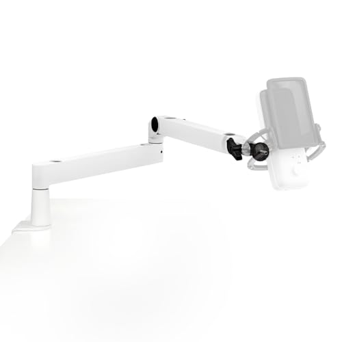 Elgato Wave Mic Arm LP White - Premium Low Profile Mikrofonarm für einen sauberen Arbeitsplatz, Tischklemme, vielseitig, voll einstellbar, ideal für Podcast, Streaming, Gaming, Home Office