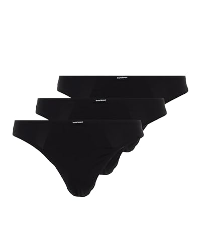 bruno banani Herren Strings Bale - 3er Set - Bequeme Herren Strings - Atmungaktive Mikrofaser - Hohe Bewegungsfreiheit - Niedrige Bundhöhe schwarz, XL