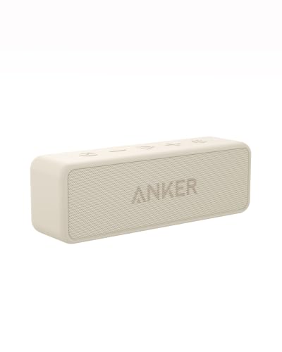 Anker soundcore 2 by Portable Bluetooth Speaker, 12W Stereo Sound, BassUp | IPX7 Waterproof, 24-Hour Playtime, Wireless Stereo Pairing, Speaker for Home, Outdoors, Travel