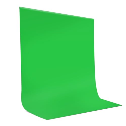 JEBUTU Greenscreen Stoff 1,5 m x 2 m, Green Screen Fotohintergrund Grün