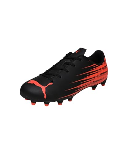 PUMA ATTACANTO II FG/AG JR Fußballschuh, schwarz-leuchtendes Rot, 5 UK
