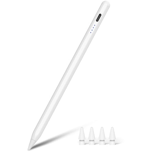 Pencil für iPad (2018-2025), Stift für iPad mit Neigungserkennung & Palm-Rejection, Stylus Pen für ipad Kompatibel mit i-pad Pro/Air/Mini, Ideal für Studium, Büro & Kreativität
