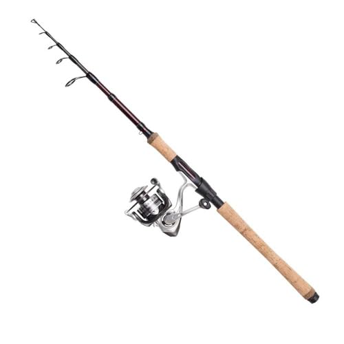 DAM Impressa Tele Spinning Combo, Süßwasserangler Angelrute Rolle Hecht, Barsch Zander, Starkes Leichtgewicht vielseitig einsetzbar, schwarz, 2.40m mäßig schnelle Rute, 3000er Rolle