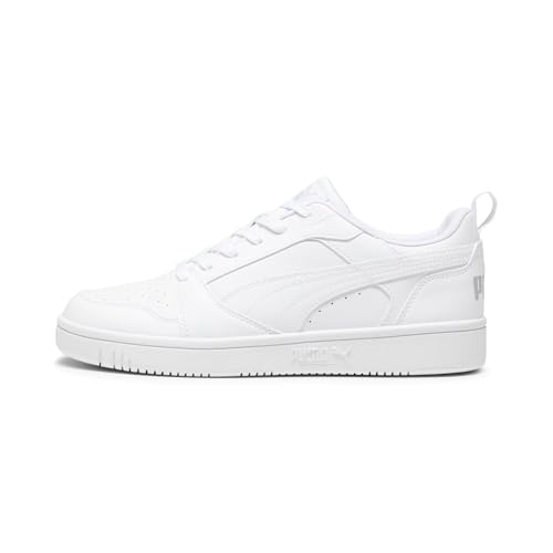 PUMA Rebound V6 Low Unisex Sneaker , Puma White Cool Light Gray, 43 EU