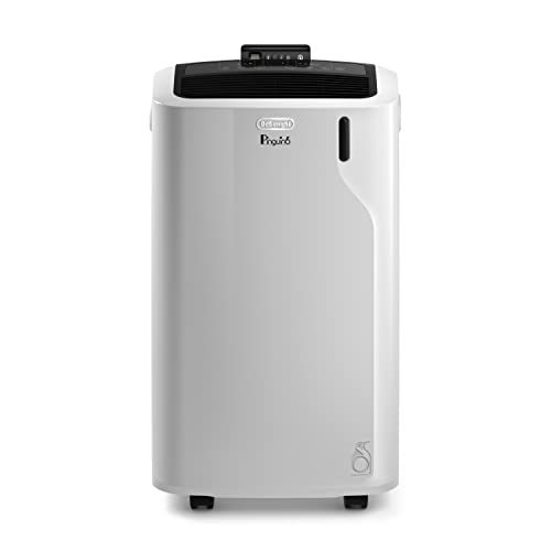 De'Longhi Pinguino PAC EM93 Silent, Klimaanlage für Räume bis zu 90 m³, Mobile Klimaanlage Inklusive Fensterkit, 10.500 BTU/h, 2,6 kW, 63 dB, Entfeuchtungsfunktion, Energieklasse A, 24h-Timer, Weiß