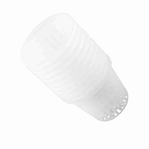 Brrnoo 10er Pack Hydroponik Netzt pfe Wei robuste Mesh T pfe mit optimaler Drainage f r gesunde Wurzeln ideale Pflanzk rbe f r Wasserkultur Aquaponik System