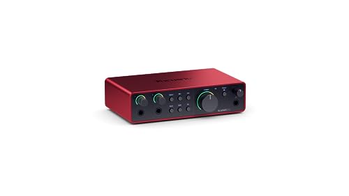 Focusrite Scarlett 2i2 4. Gen USB-Audio-Interface, Komposition, Streaming und Podcasting — Aufnahmen in HiFi-Studioqualität und sämtliche Software, die Sie zur Aufnahme brauchen