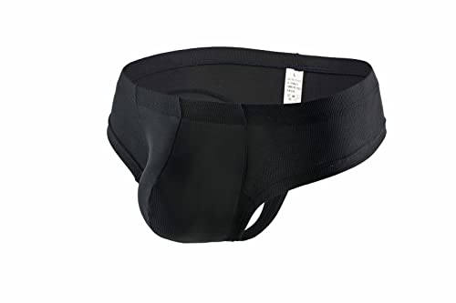 Faringoto Herrenunterwäsche, Eisseide, einfarbig, G-String, atmungsaktiv, Schwarz , XL