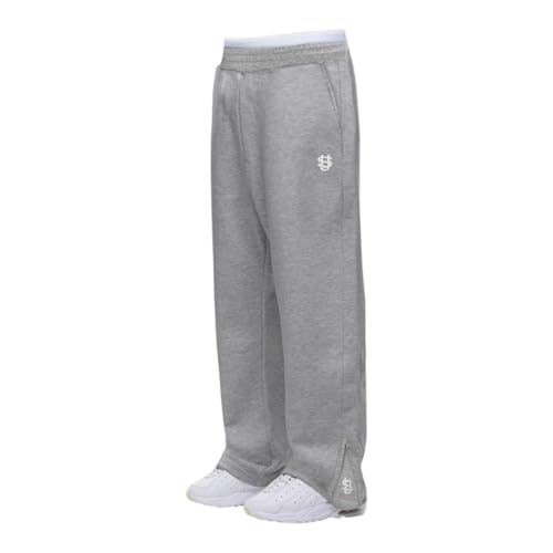 Jogginghose Herren Baggy Sweatpants Breite Baumwolle Jogging Hose Elastische Taille Weites Bein Sporthose Lang Sweat Pants Men Warme Männer Y2K Streatwear Sweathose mit Taschen Kodelzug