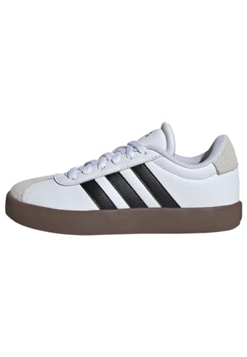 adidas Unisex Kinder Vl Court 3.0 Shoes, Cloud White/Core Black/Grey One, 38 EU