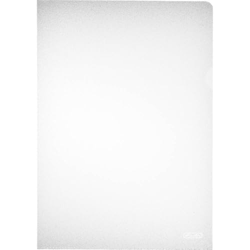 Herlitz Aktenhülle A4, genarbt, farblos, transparent, 100 Stück