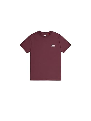 Alpha Industries Basic T Small Logo T-Shirt für Herren Deep Maroon