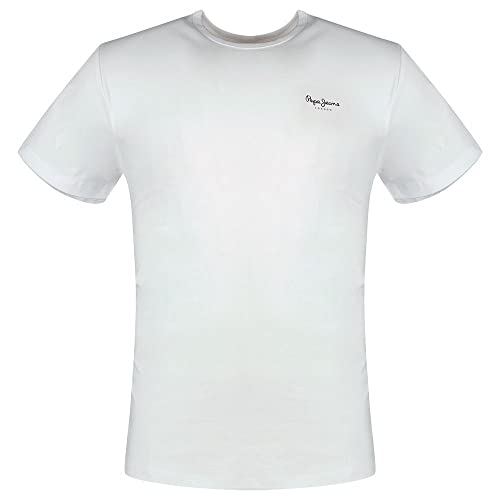 Pepe Jeans Herren Original Basic 3 N T shirt, Weiß (White), L EU