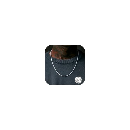 YADOCA Silberkette Herren 925 Silber Hypoallergene Weizen Halskette Herren Kette für Männer Robuste Nicht Anlaufende Ketten Männer Schmuck Geschenk 51 cm
