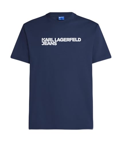 Karl Lagerfeld Jeans, Herren, Regular Kurzarm Essential Logo T-Shirt, Normale Passform, Schwarz, S