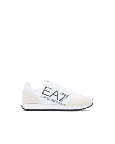 EA7 Emporio Armani Herren-Sneaker Black And White Vintage 7X000541AF18609 8056643444581-45, WEISS SCHWARZ, 44 EU