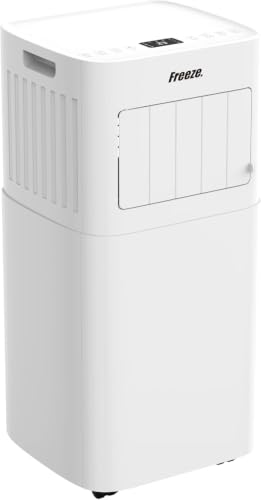 Freeze. nineH 9000BTU Mobile Klimaanlage mit Wärmepumpe, weiß, Monoblock-Klimaanlage und Heizung mit LED-Anzeige, Fernbedienung, Schlafmodus, verstellbarem Luftauslass, inkl. Abluftschlauch und Fenste