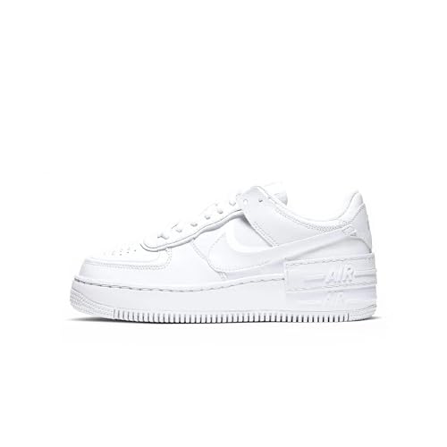 NIKE Damen Air Force 1 Shadow Sneaker, White, 38 EU
