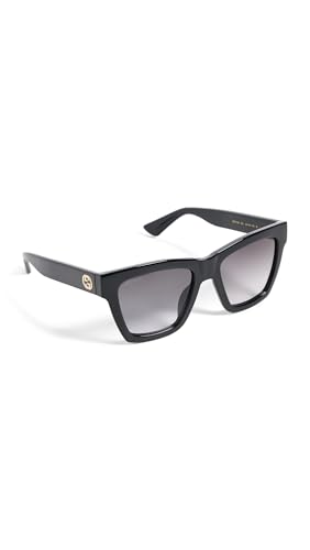 GUCCI Womens GG1714S Sunglasses, Black-Black-Grey, 54