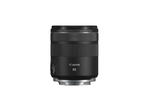 Canon RF 85mm F2 Makro is STM Porträtobjektiv für Canon EOS R Serie (0,5-Fach Makro-Abbildungsmaßstab, 5-Stufen-Bildstabilisator, 9-Lamellen Irisblende, Leiser STM-Motor, Weitwinkelobjektiv) Schwarz