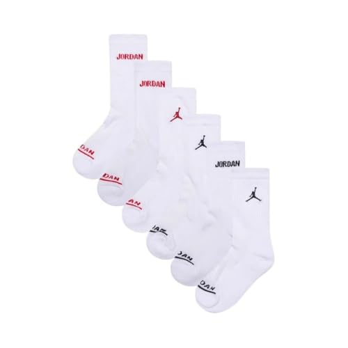 Jordan Jungen Legend Crew 6Pk Sokken, White, 9/11 Jahre