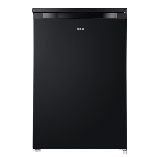CHIQ kühlschrank mit gefrierfach 107 Liter, mit 13L Gefrierfach｜EEK C, 87 kWh/Jahr | 4-Sterne-Gefrieren, -24 °C bis -16 °C| geräuscharm, Schwarz, CTT107BC