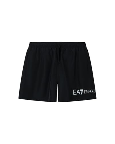 EA7 Emporio Armani Herren-Boxershorts mit ASV Logo 7M002000AF13049 8056643416625 - XXL, Schwarz Silber, Medium