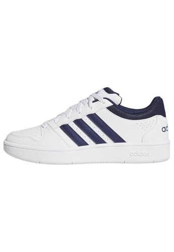 adidas Herren Hoops Classic Shoes, FTWR White/Dark Blue/Orbit Grey, 44 2/3 EU
