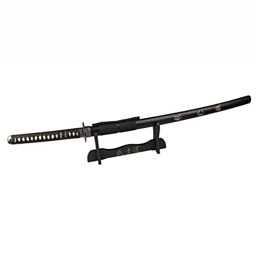 DerShogun Last Samurai Katana stumpf – Deko-Schwert im japanischen Stil aus Metall inkl. Schwertständer – 104 cm Samuraischwert Filmnachbildung – Geschenkidee für Sammler & Filmfans