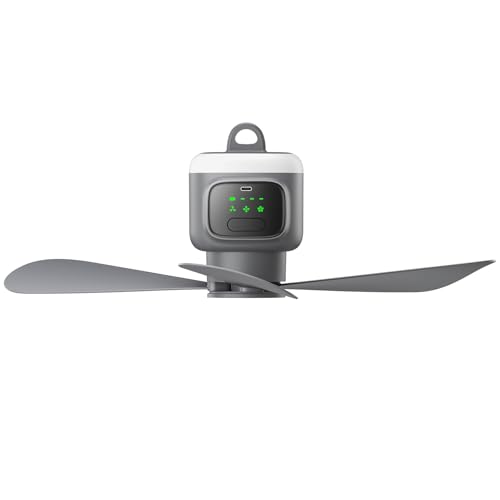 Kabelloser Outdoor Deckenventilator mit Fernbedienung,Camping Ventilator