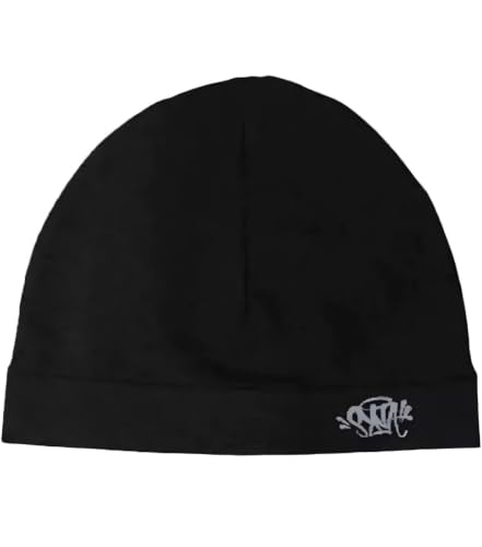 Syna World Skull Cap, Central CEE Beanie Laufmütze, schwarz, atmungsaktiv, Winddicht, Strickware, Skully für alle Jahreszeiten synaworld